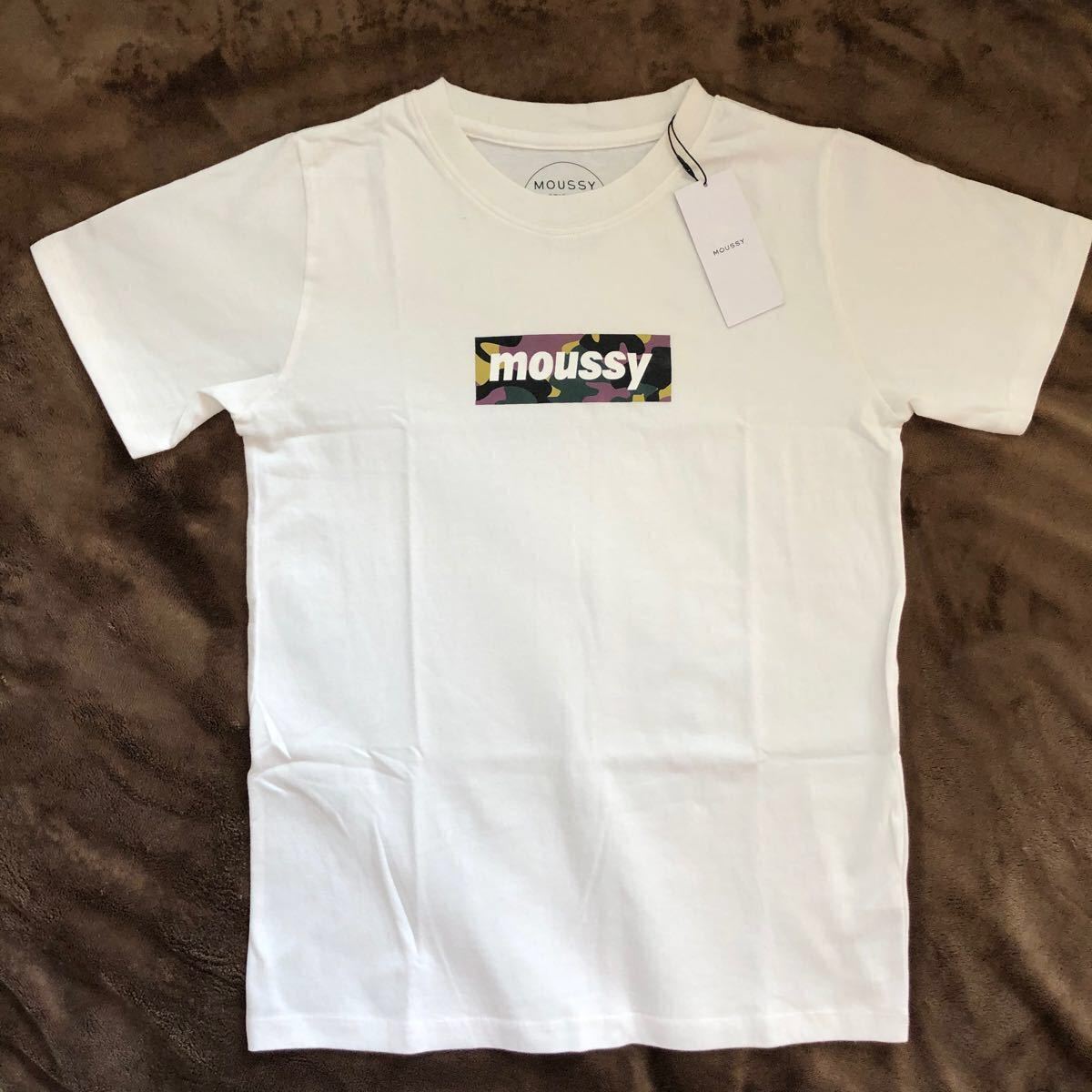 迷彩柄　moussy マウジー ボックス ロゴ Tシャツ　完売モデルv