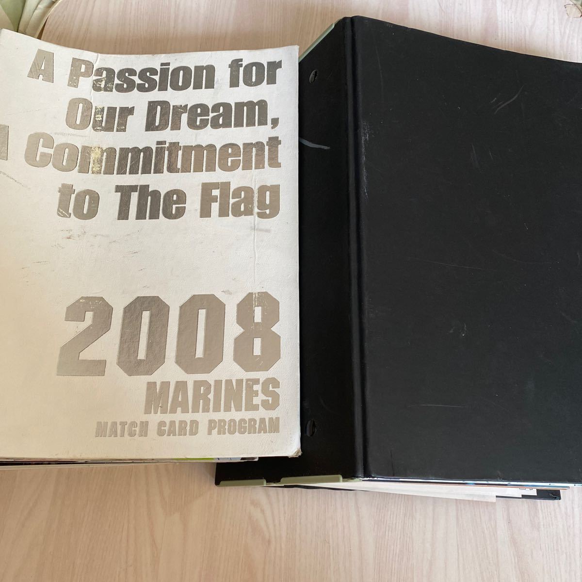 即決　千葉ロッテ2006,2007,2008マッチカードプログラム81冊バインダー2冊付き