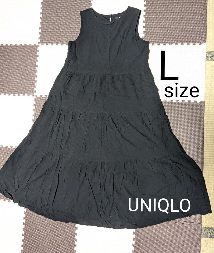 UNIQLO ユニクロ ノースリーブワンピース Lサイズ フレア