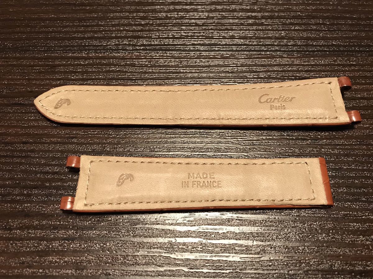 未使用品 「Cartier カルティエ」 純正 クロコ 時計ベルト 未使用品 「Cartier カルティエ」 純正 クロコ 時計ベルト