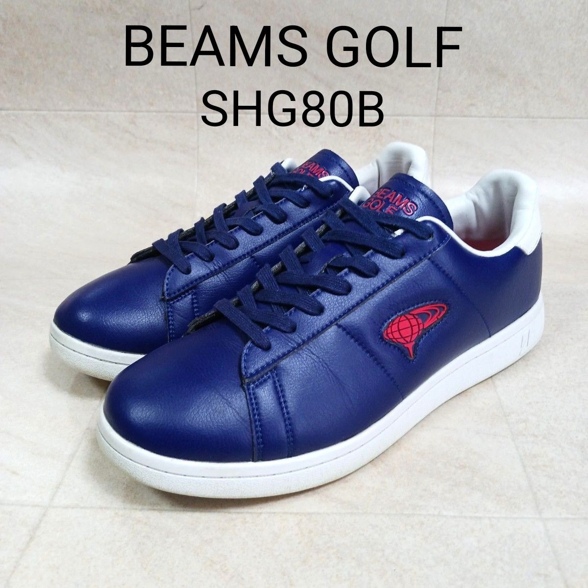 BEAMS GOLF ビームス ゴルフ スニード ネイビー 良品】BEAMS GOLF ビームスゴルフ スパイクレスシューズ