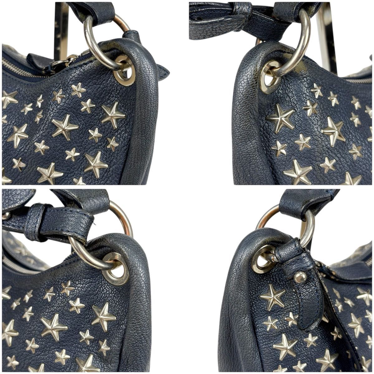 JIMMY CHOO 星柄ショルダーバッグ ネイビー ジミーチュウ JIMMY CHOO 2WAY ミニショルダーバッグ