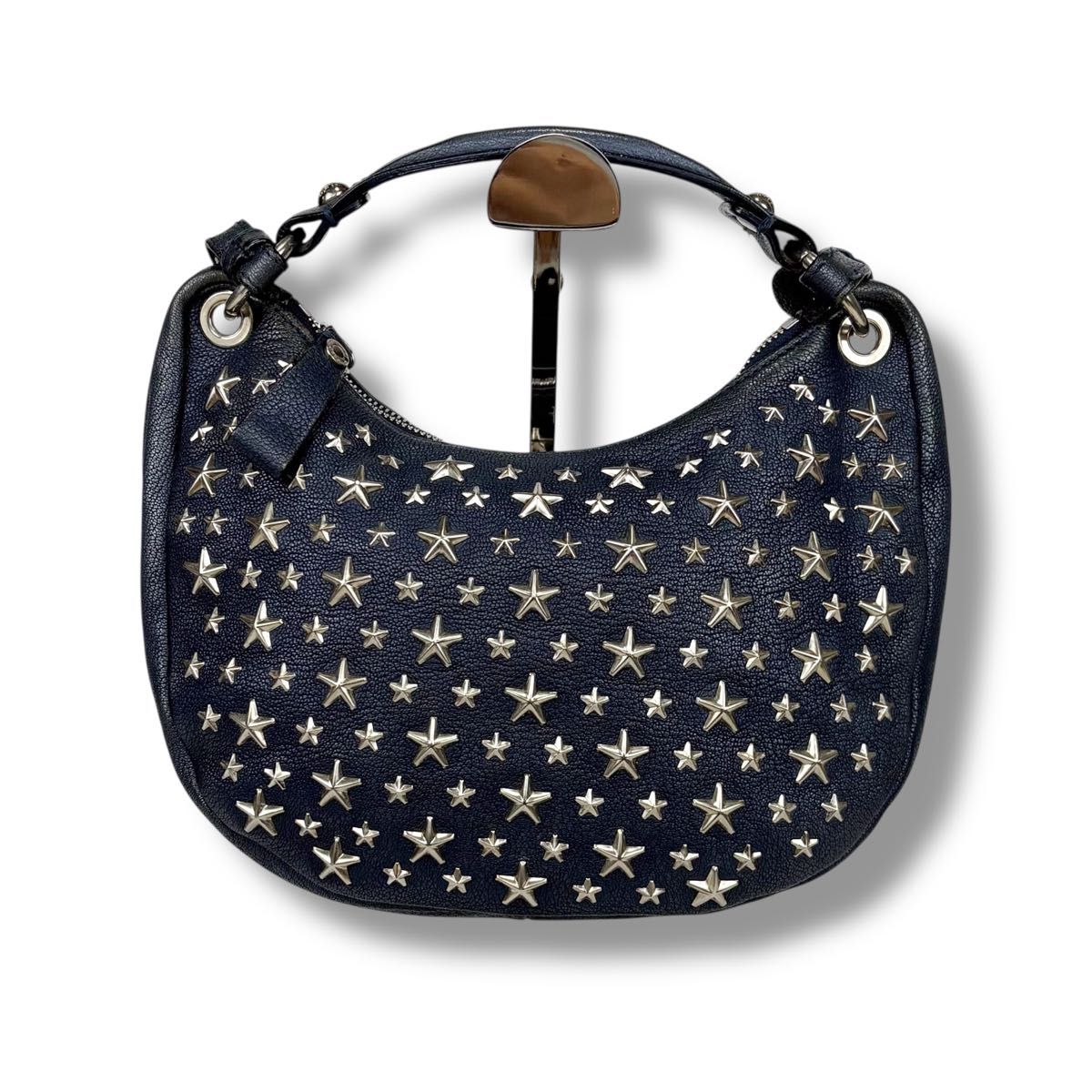 JIMMY CHOO 星柄 ネイビー ショルダーバッグ ジミーチュウ JIMMY CHOO 2WAY ミニショルダーバッグ