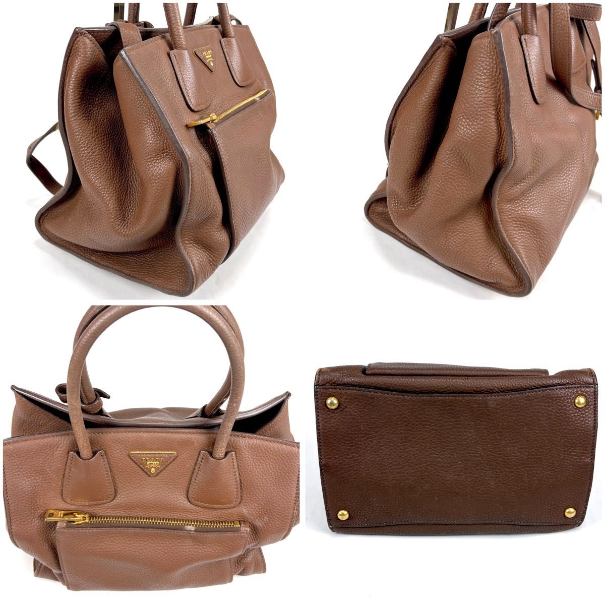 PRADA ヴィッテロ 2WAY トートバッグ ブラウン プラダ PRADA ヴィッテロダイノレザー 2WAY トートバッグ