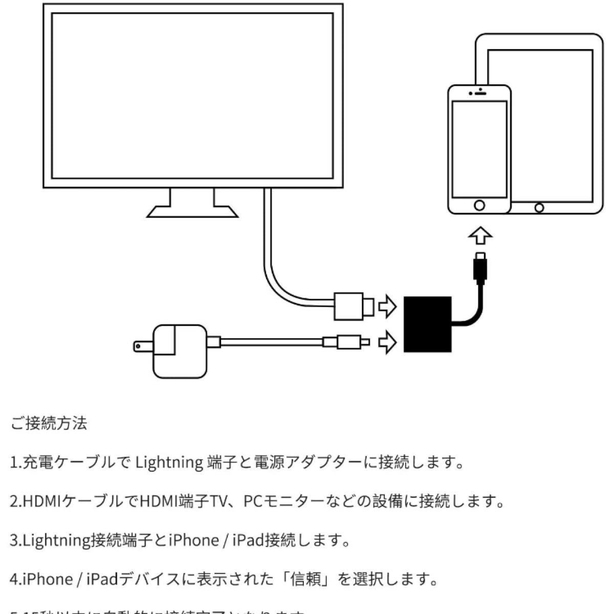 Lightning HDMI 変換ケーブル Digital AV アダプタ