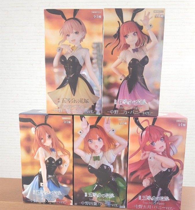 五等分の花嫁 Trio-Try-iT バニー 中野一花/ニ乃/三玖/四葉/五月 五等分の花嫁 Trio-Try-iT フィギュア 一花・二乃・三玖・四葉