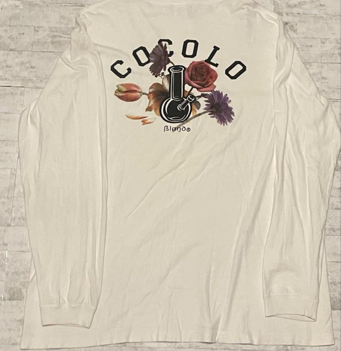 COCOLO BLAND ココロブランド フラワープリント ロンT 2XL ココロブランド COCOLO BLAND ロンT 花柄 2XL ホワイト シャツ