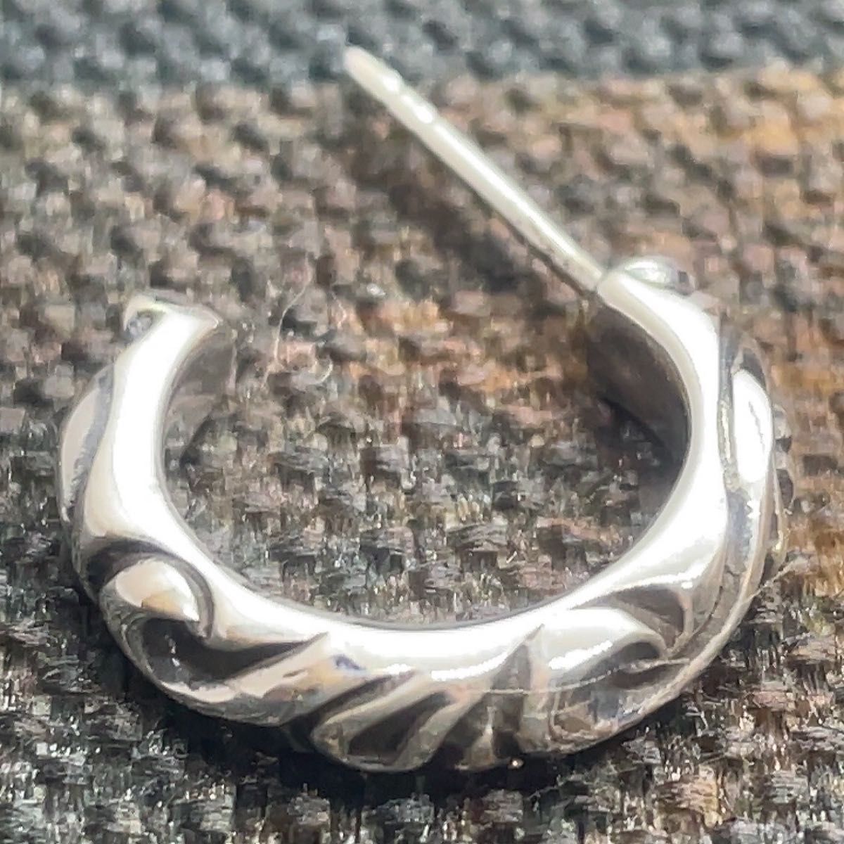 フープピアス ループ 十字架 クロス シルバー925 P3 フープピアス ループ 十字架 クロス シルバー925 P3 ノー