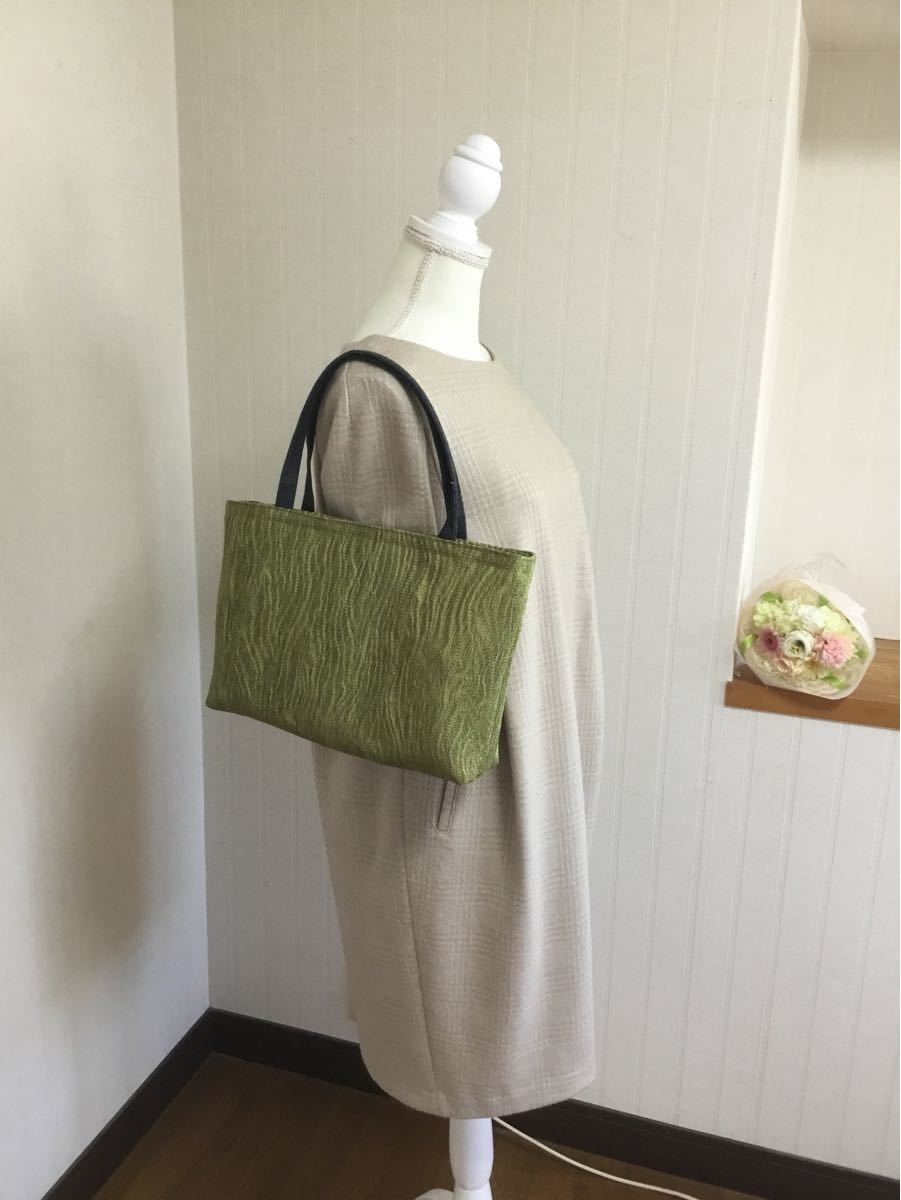 eo様専用・ハンドメイド・リメイク帯・透かし・上品・夏帯・お出掛け・トートバック