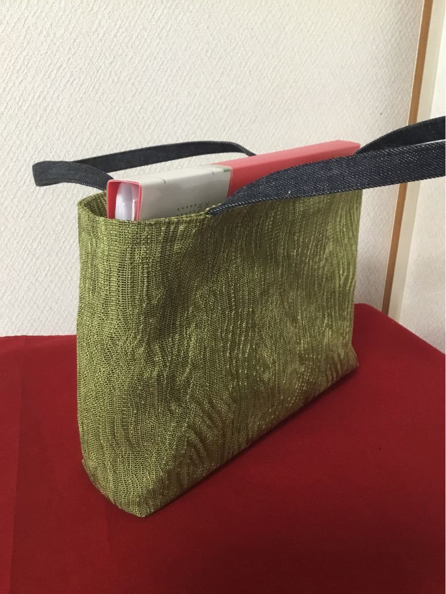 eo様専用・ハンドメイド・リメイク帯・透かし・上品・夏帯・お出掛け・トートバック