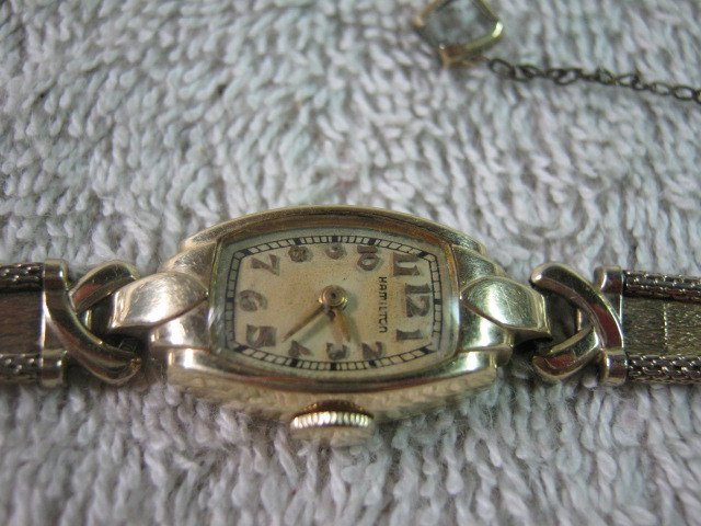 HAMILTON ladies watch золотой обивка 14K Vintage 