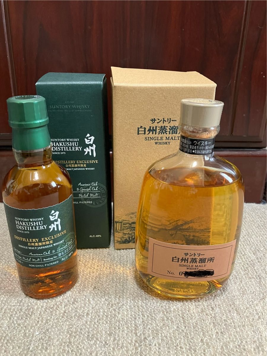 白州蒸溜所限定　アメリカンオーク　スパニッシュオーク、ピーテッドモルト　2本 サントリー ジャパニーズウィスキー アメリカンオーク