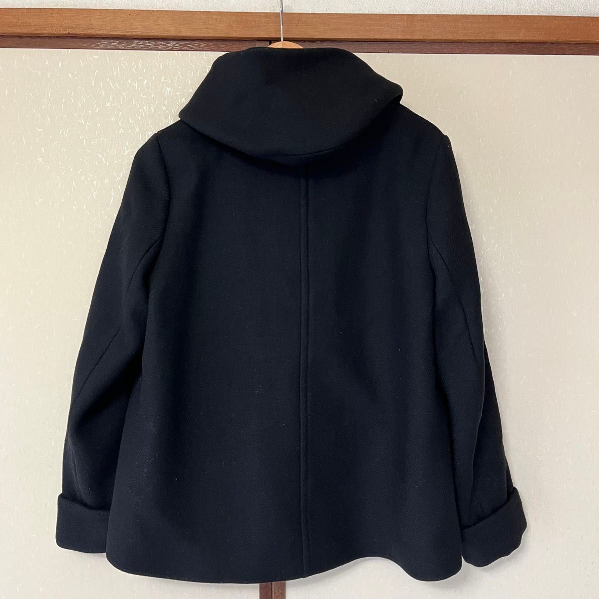 【極美品】ZARA LIMITED EDITION ウール混ケープコート M ZARA ウール混 フード付きコート 黒 Lサイズ|Yahoo!フリマ(旧