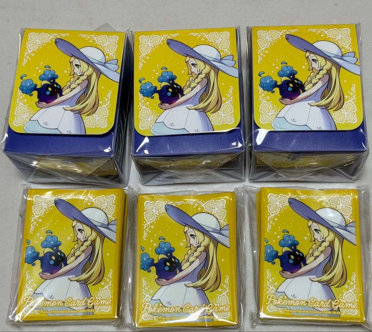 デッキシールド3個セット リーリエ ポケモンカードゲーム メガブレイブ ポケモンセンターセット