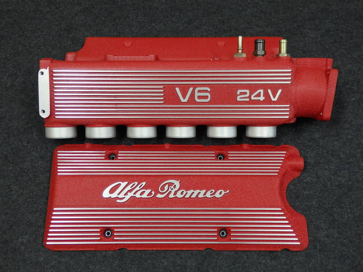 156 V6 前期 エンジンカバー&サージタンク(インマニ)結晶塗装 (要交換)