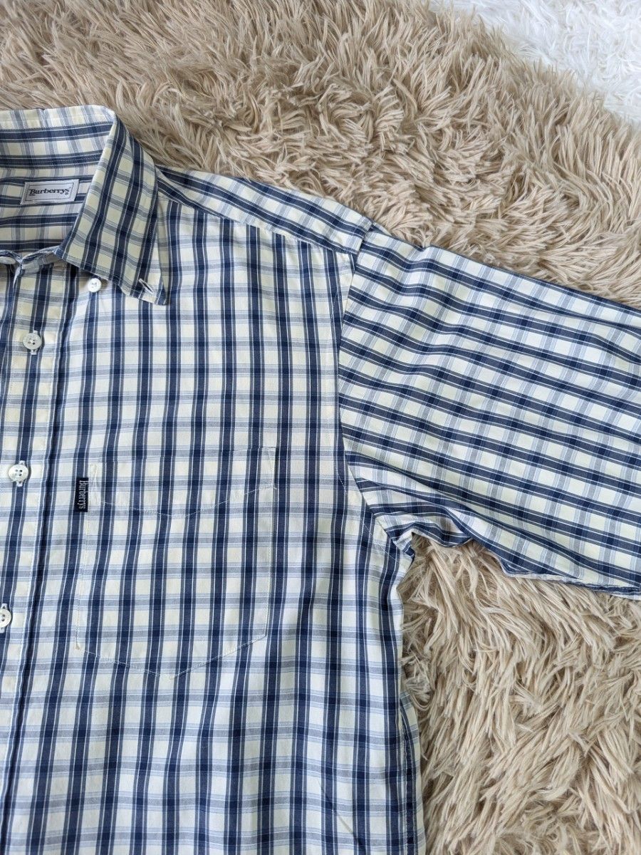 三*者様 美品 Burberrys バーバリーズ チェック コットン 綿 サマー 極美品 Burberrys バーバリー チェックシャツ 日本製 綿 三陽