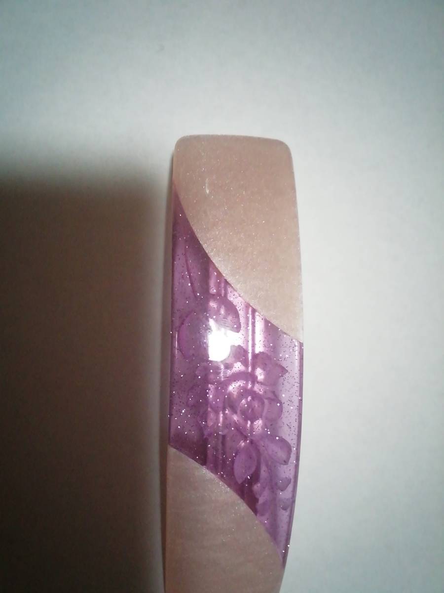 240円 最新アイテム バラのバレッタ 薔薇 上品 紫 ラメ サーモンピンク