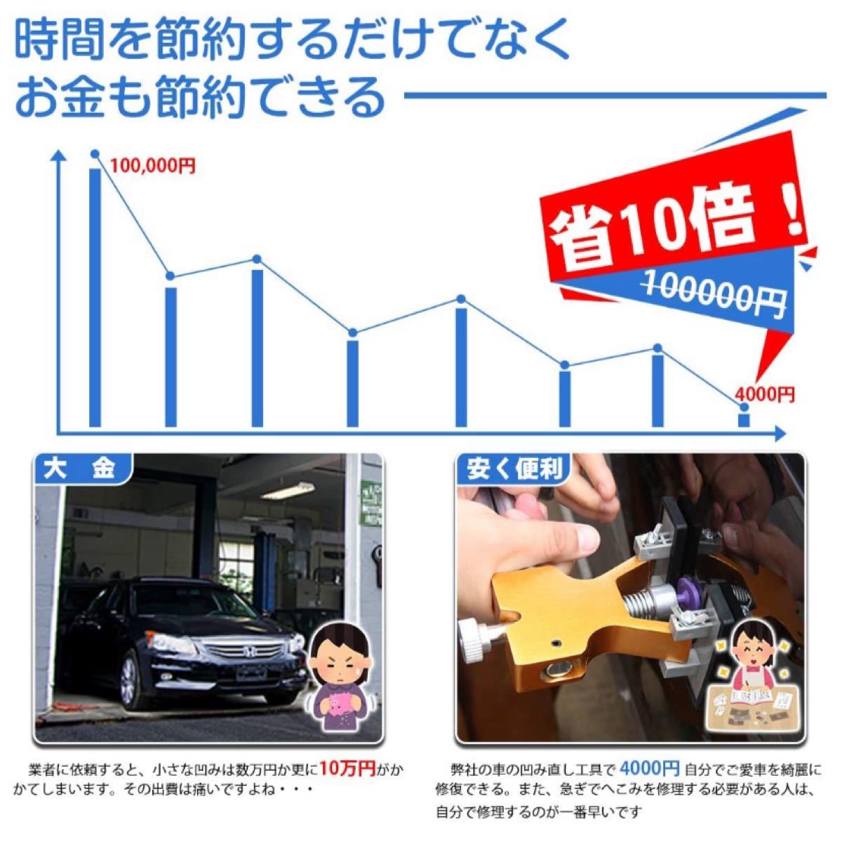 Paypayフリマ 車凹み直し デントリペアツール デントリフター 車の凹み修理セット修復工具 Paypayフリマ 車凹み直し デントリペアツール デントリフター 車の凹み修理セット修復工具