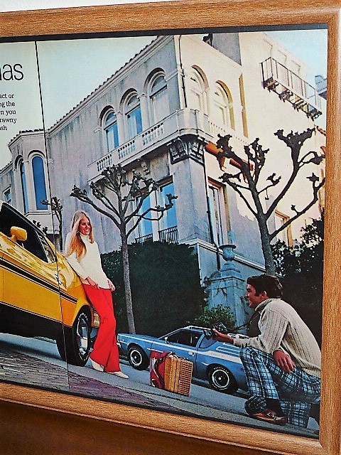 1971年 USA 洋書雑誌広告 額装品 Goodyear Polyglas グッドイヤー / 検索用 マスタング マッハ1 グレムリン ( A3・雑誌見開きサイズ ）_画像4