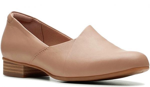 送料無料 Clarks 27.5cm フラット レザー プラリネ ブラウン ベージュ ローファー オフィス フォーマル スポサン スニーカー バレエ R75_画像1