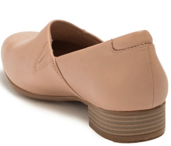 送料無料 Clarks 27.5cm フラット レザー プラリネ ブラウン ベージュ ローファー オフィス フォーマル スポサン スニーカー バレエ R75_画像3