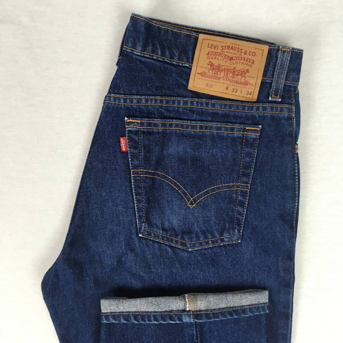 Levi's リーバイス 510 米国製 98年 デニム パンツ ジーンズ W33 L34 ジップフライ 刻印553