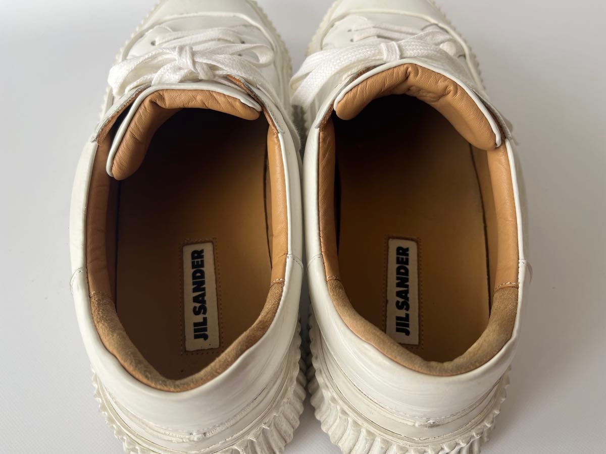 元箱付 ジルサンダー プラットフォーム レザースニーカー 厚底 37 JIL SANDER ジルサンダー プラットフォームスニーカー 厚底