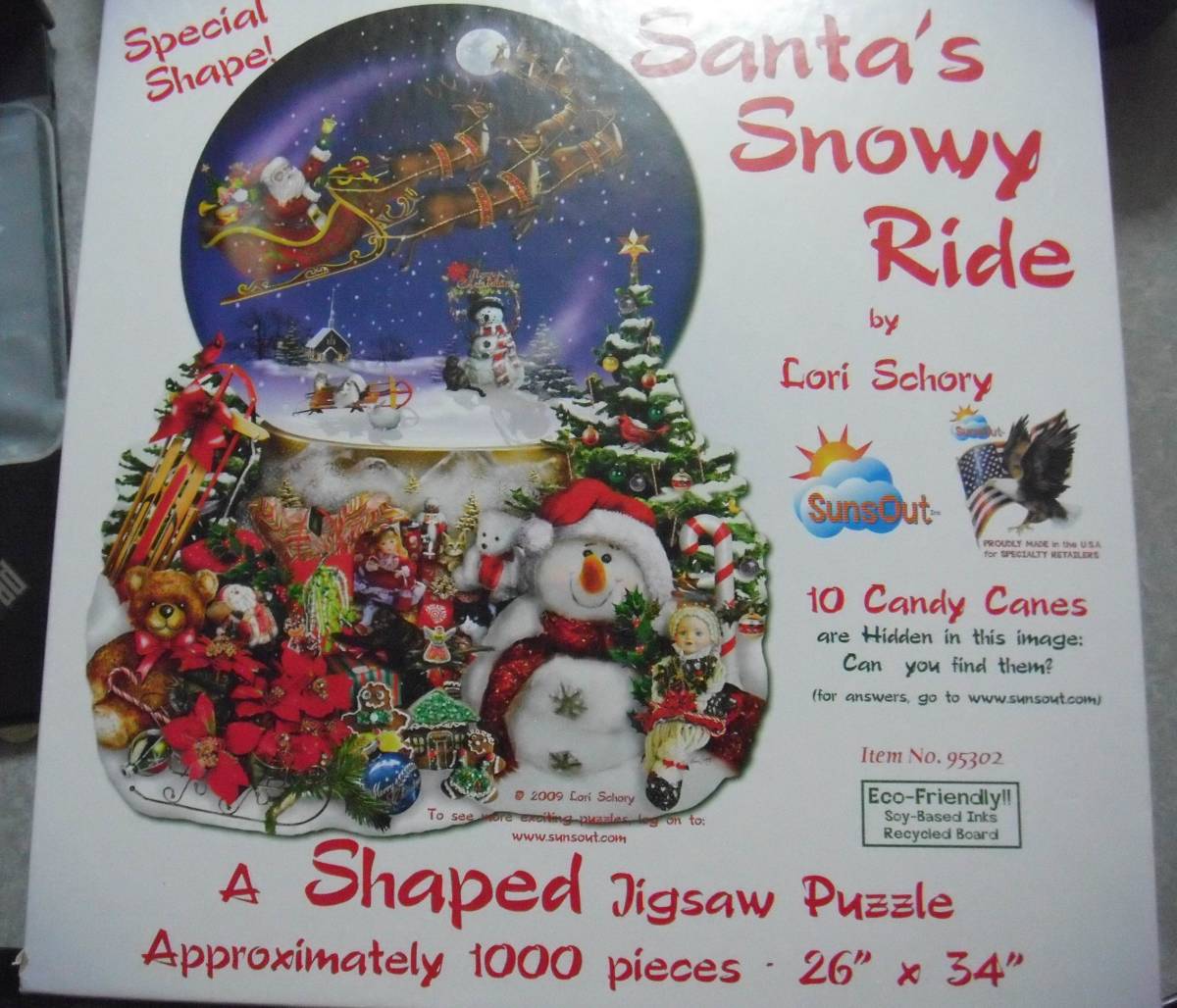 1000Pジグソーパズル Santa s Snowy Ride by Lori Schory サンタクロース クリスマス_画像1