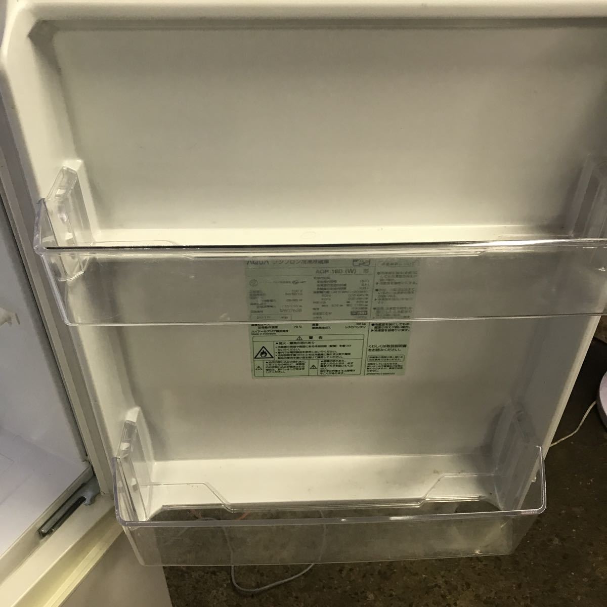 ハイアール　2ドア冷蔵庫 2015年製　広島市発送　157リットル　単身向け　動作確認済み　よく冷えます！_画像3