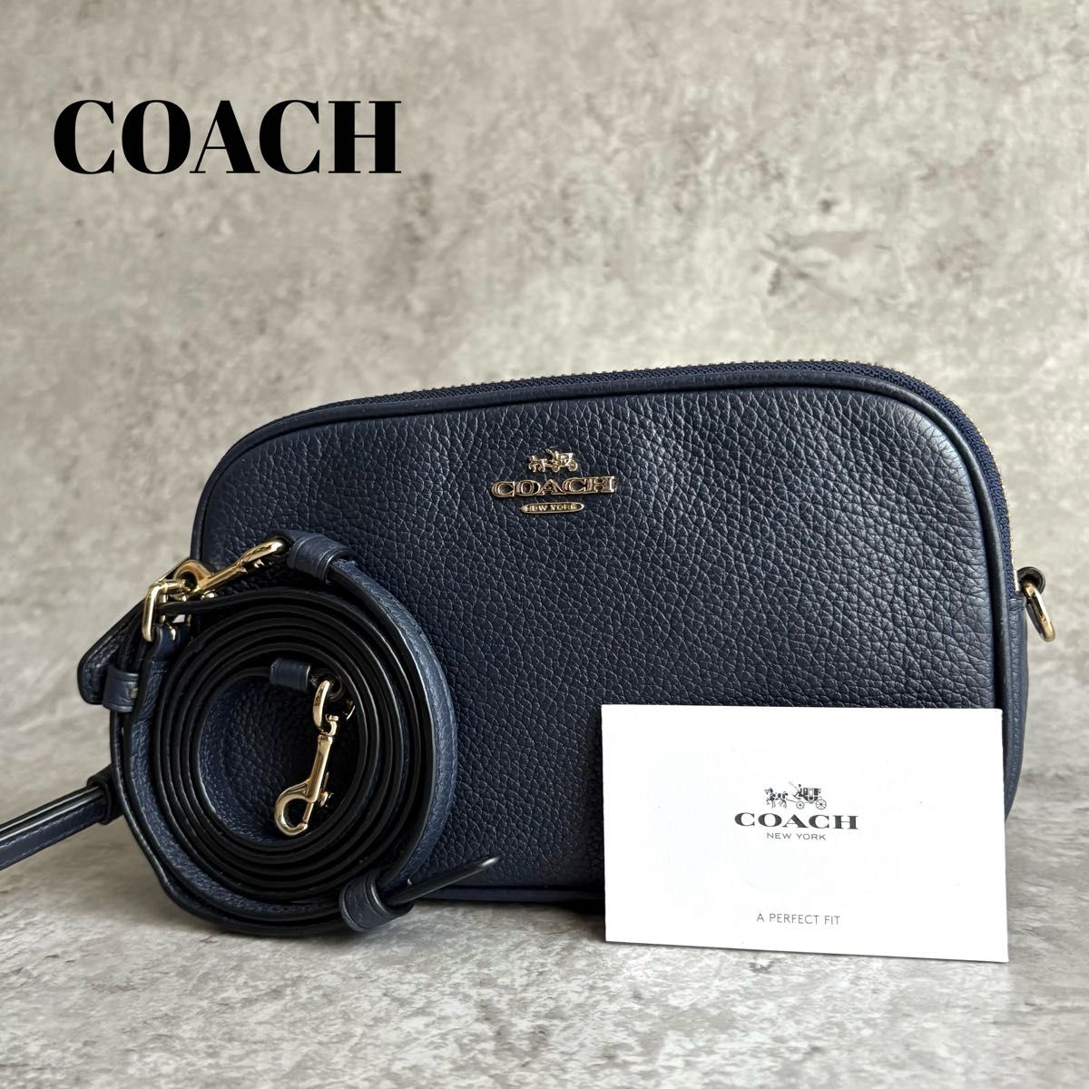 コーチ ショルダーバッグ 2way ゴールド金具 極美品 人気色 国内正規品 極美品】COACH コーチ 2way ポーチ ショルダーバッグ クロス