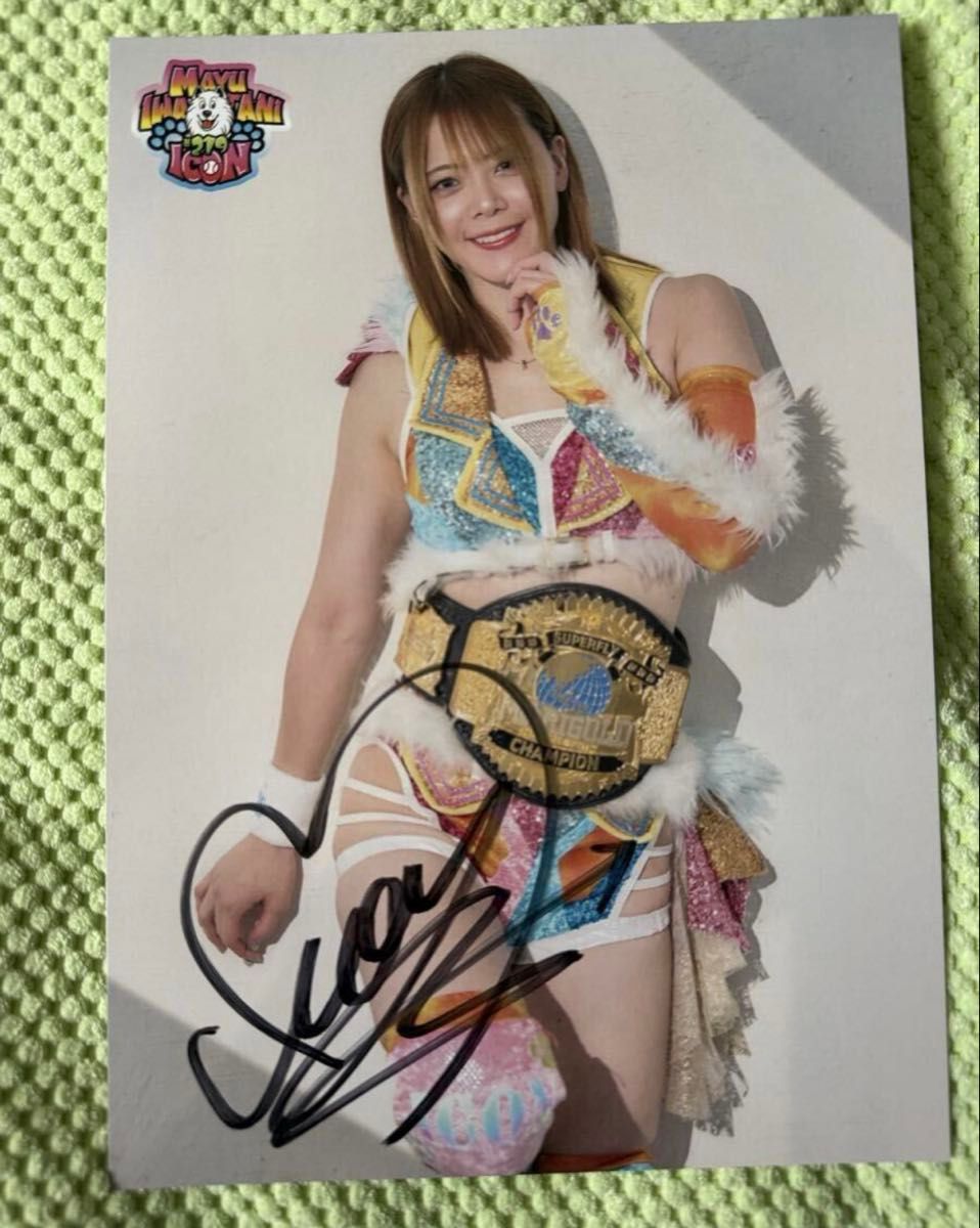 岩谷麻優 マリーゴールド 直筆サイン入りカード 女子プロレス マリーゴールド MARIGOLD 岩谷麻優 直筆サイン入り
