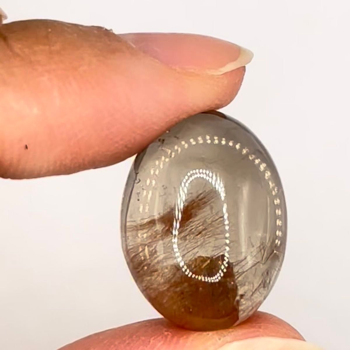 【早い者勝ち】【1点物】【ルース】【虹】レッドルチルクォーツ楕円形