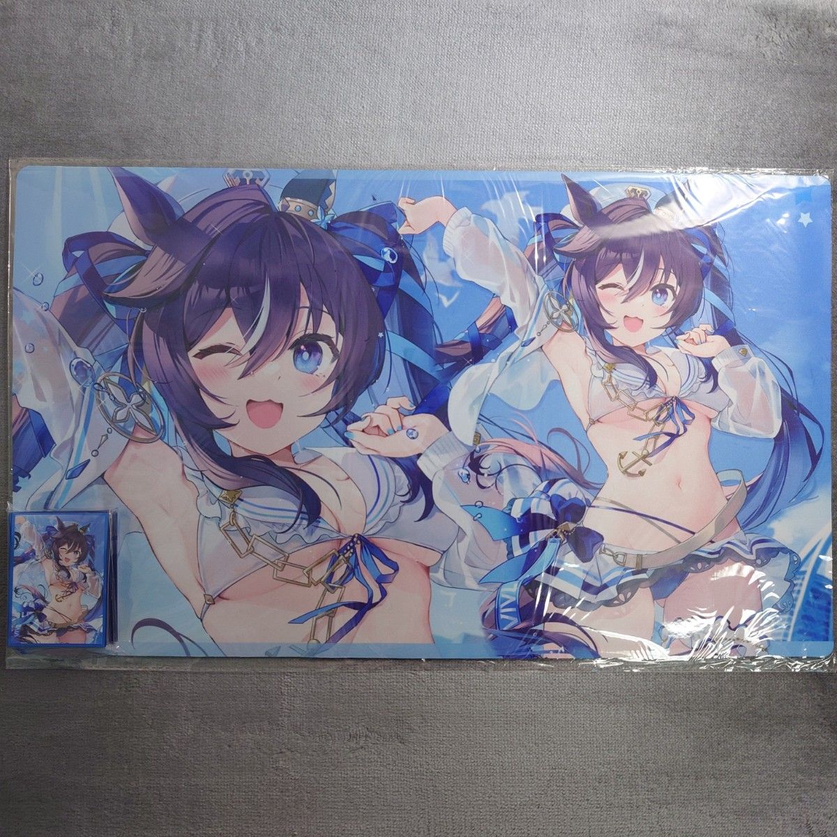 α1 ウマ娘 和風メイド&かき氷 トウカイテイオー スリーブ&プレイマット α2 ウマ娘 海&鴎&ビキニ ヴィブロス スリーブ&プレイマット