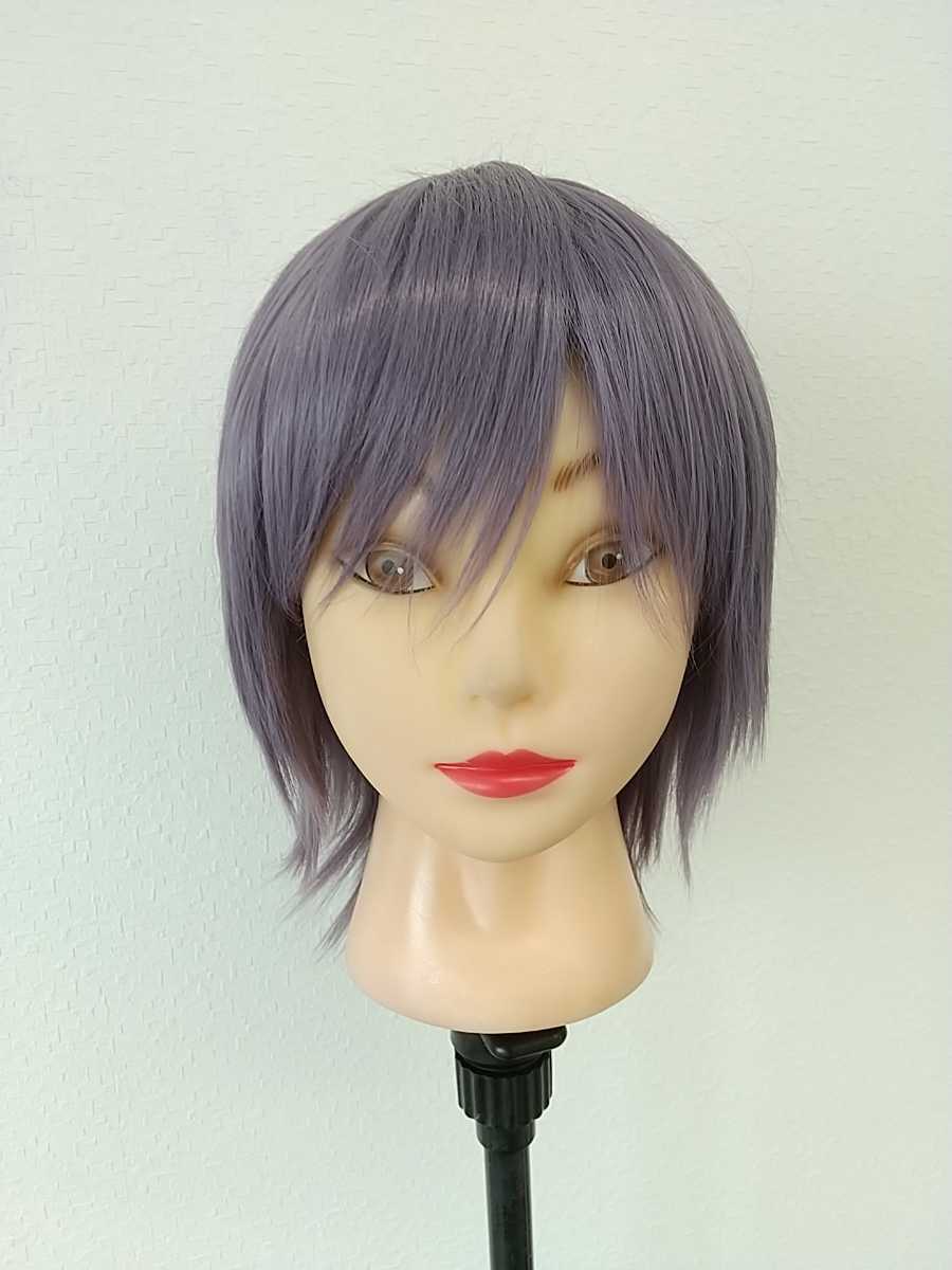  purple. neat Short * full wig * strut * cosplay wig * light purple * purple heat-resisting wig 