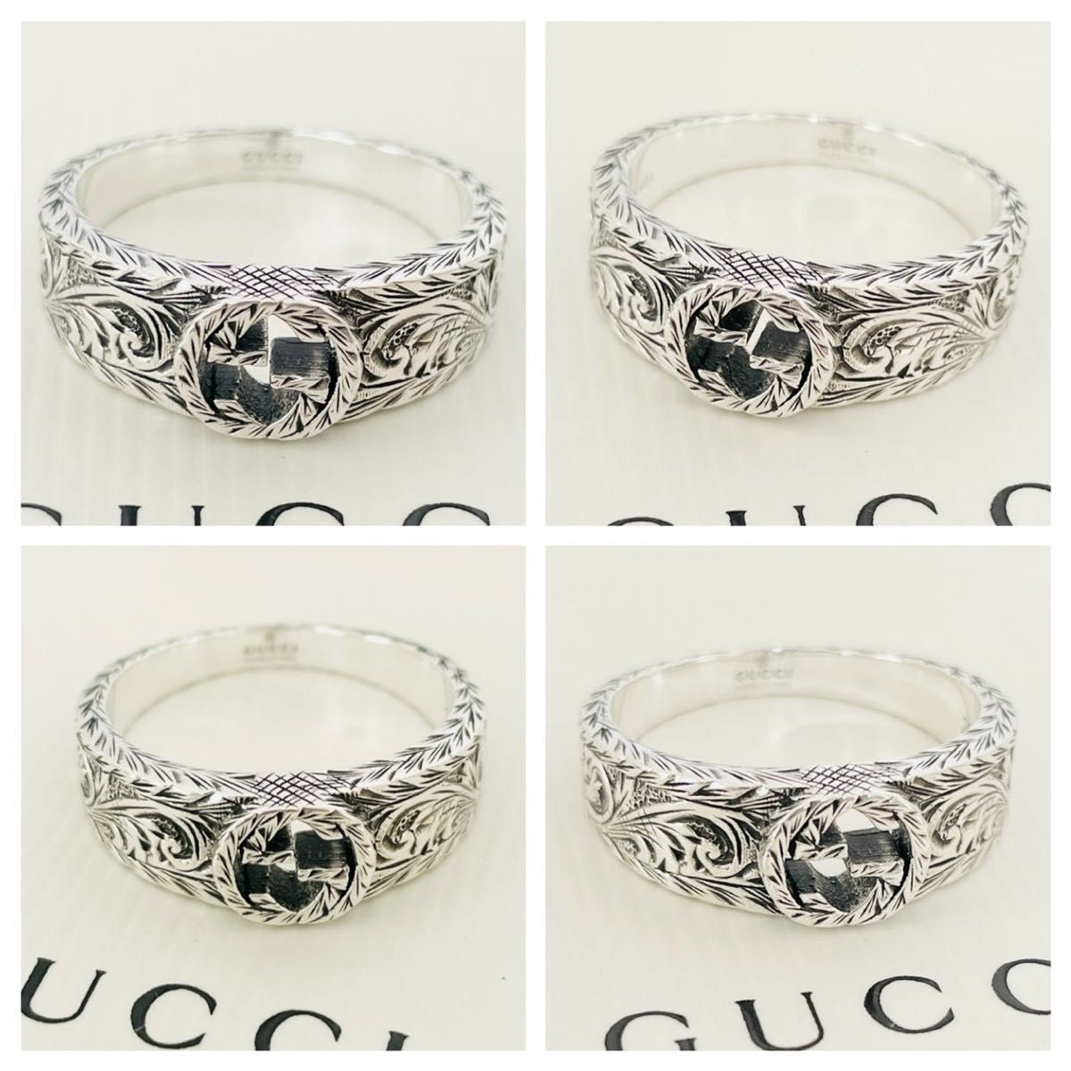 【美品】グッチ 指輪 リング スカル GG インターロッキング Ag925 極美品 GUCCI グッチ 指輪 インターロッキングG Ag925 シルバー