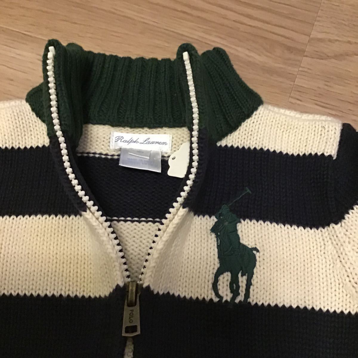 新品未使用品 Polo Ralph Lauren ジップアップ セーター 18M_画像2