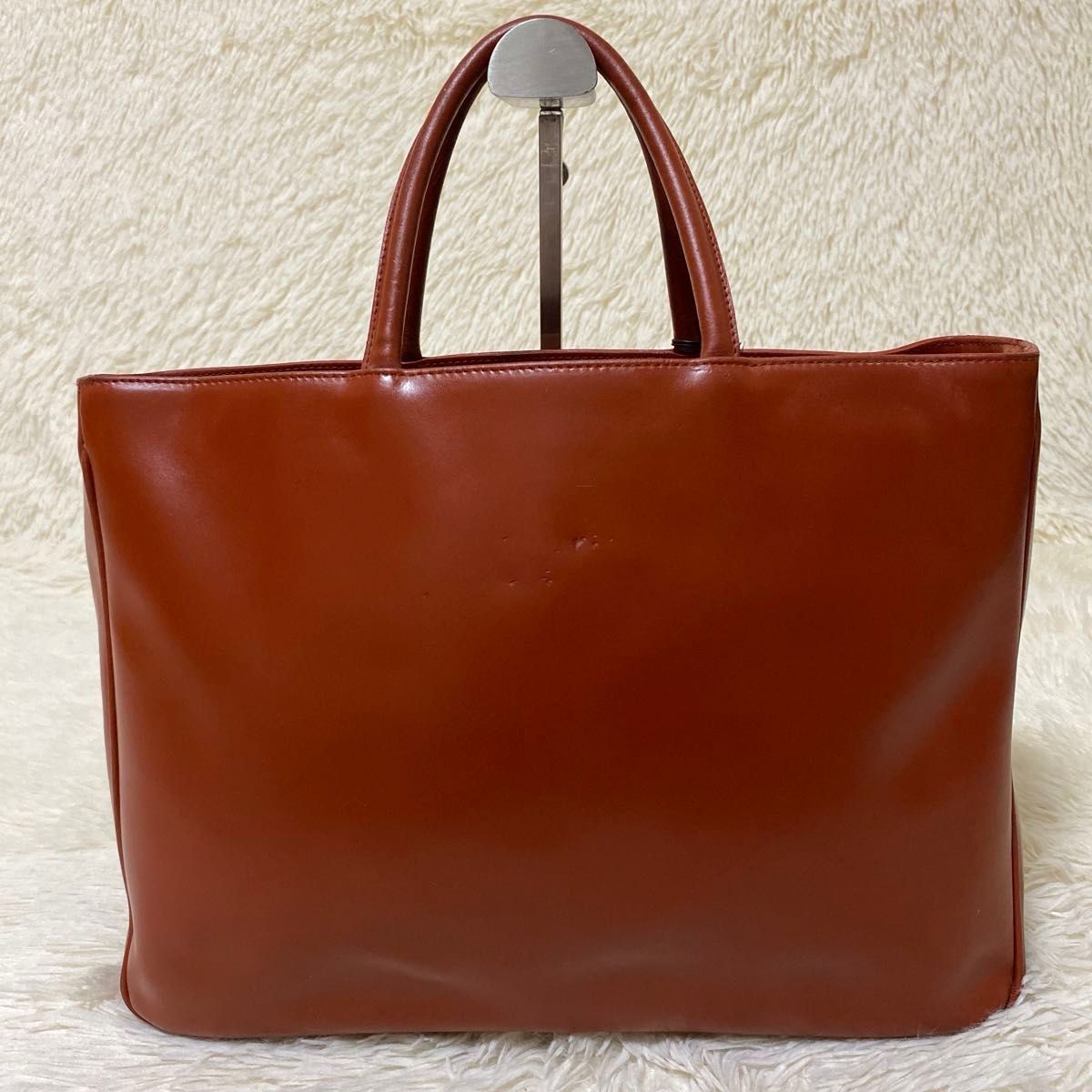 極美品 A4収納 フルラ トートバッグ ビジネス レザー 茶 ブラウン FURLA ブラウン 本革 トート バッグ ショルダーバッグ