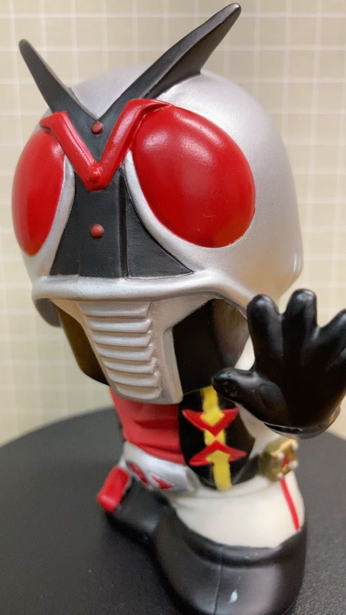仮面ライダーX ソフビ貯金箱 開封済み ほぼ未使用 バンプレスト 非売品 景品 1997年