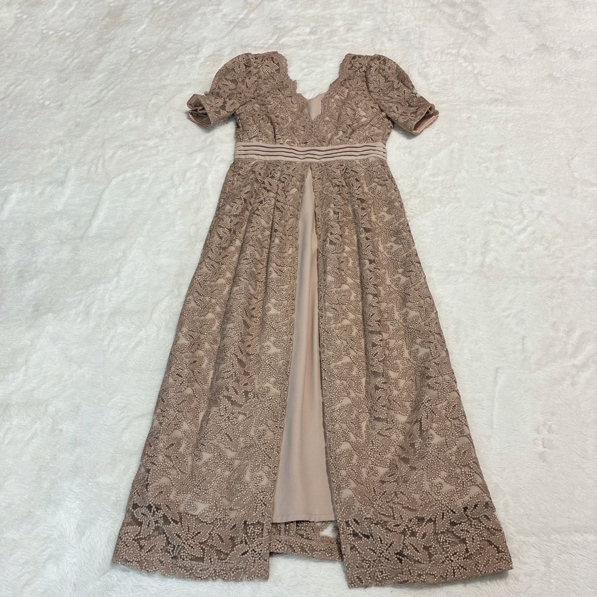 リリーブラウン マキシドレス 結婚式 オケージョンドレス Lily Brown リリーブラウン 総レース ドレス ワンピース