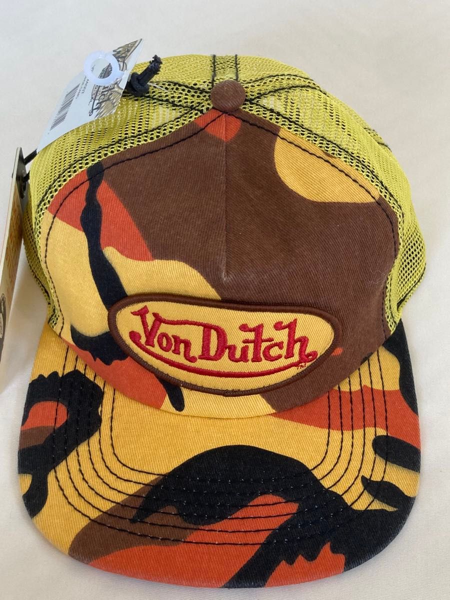 海外限定☆VON DUTCH ボンダッチ サングラス GOLD CAMO 未使用保管品】 Von Dutch ボンダッチ キャップ 帽子 迷彩 黄色