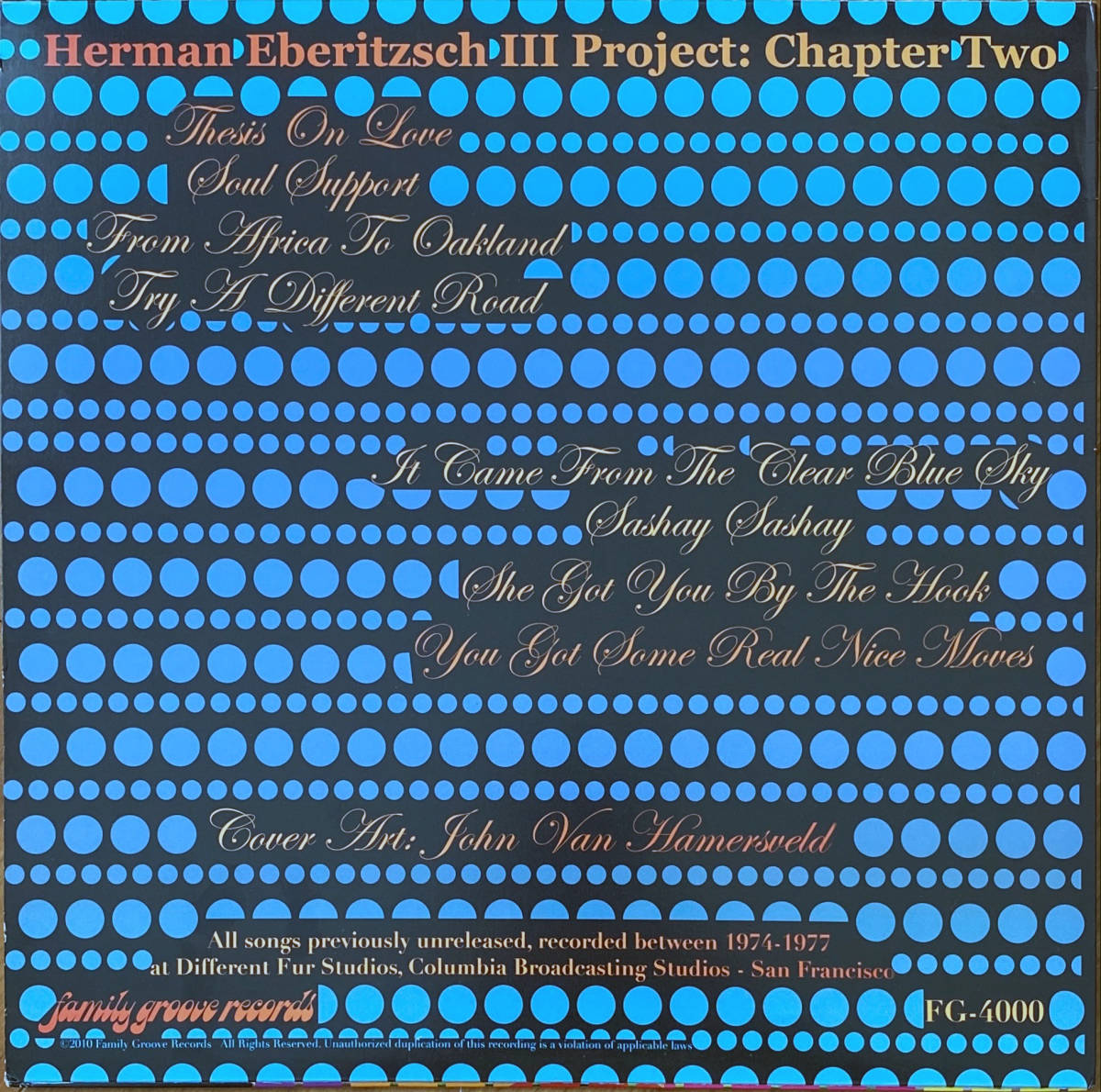 限定500枚プレス！未発表音源アルバム●Herman Eberitzsch III Project『Chapter Two』_画像2