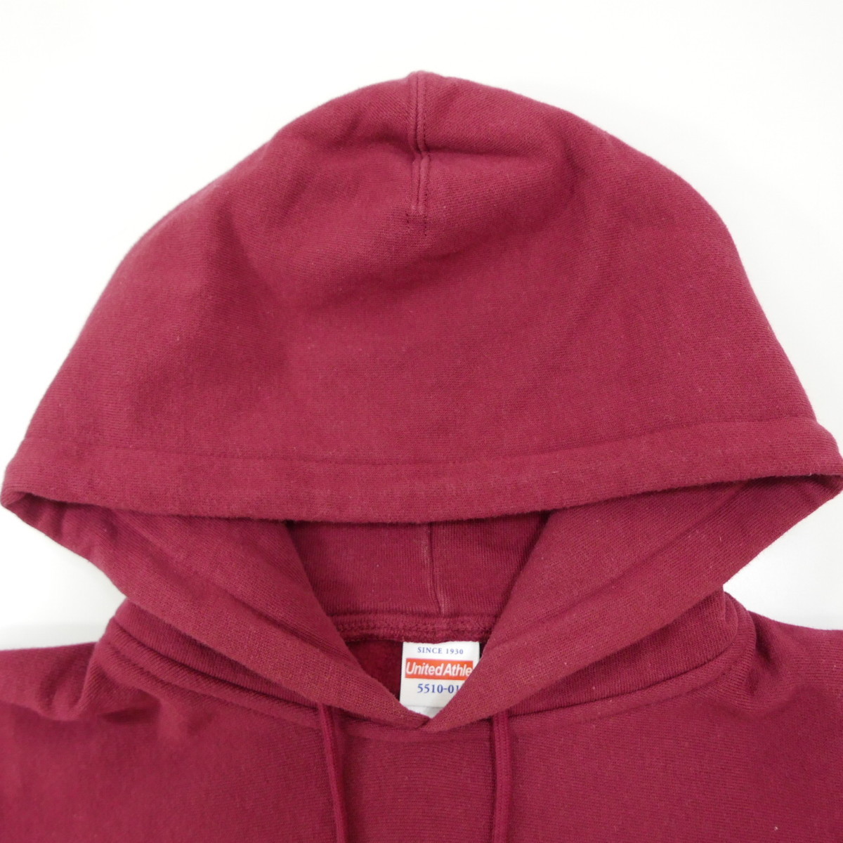 DOMINO66 ドミノ66 DOMINOS HOOD BY TEXTA コットン 長袖 ロゴ プリント スウェット プルオーバー パーカー BURGUNDY S_画像4