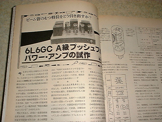 ラジオ技術　1988年9月号　FETコントロールアンプの製作　6L6GCアンプ　パイオニアTL-1601b/テクニクスSB-MX2の特徴　ビクターHR-S10000_画像4