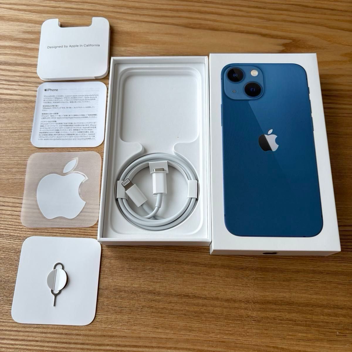 【美品】iPhone13mini 128GB ブルー 付属品全てあり 本体 傷なし・付属品あり・動作良好】iPhone13mini 128GB ブルー SIM