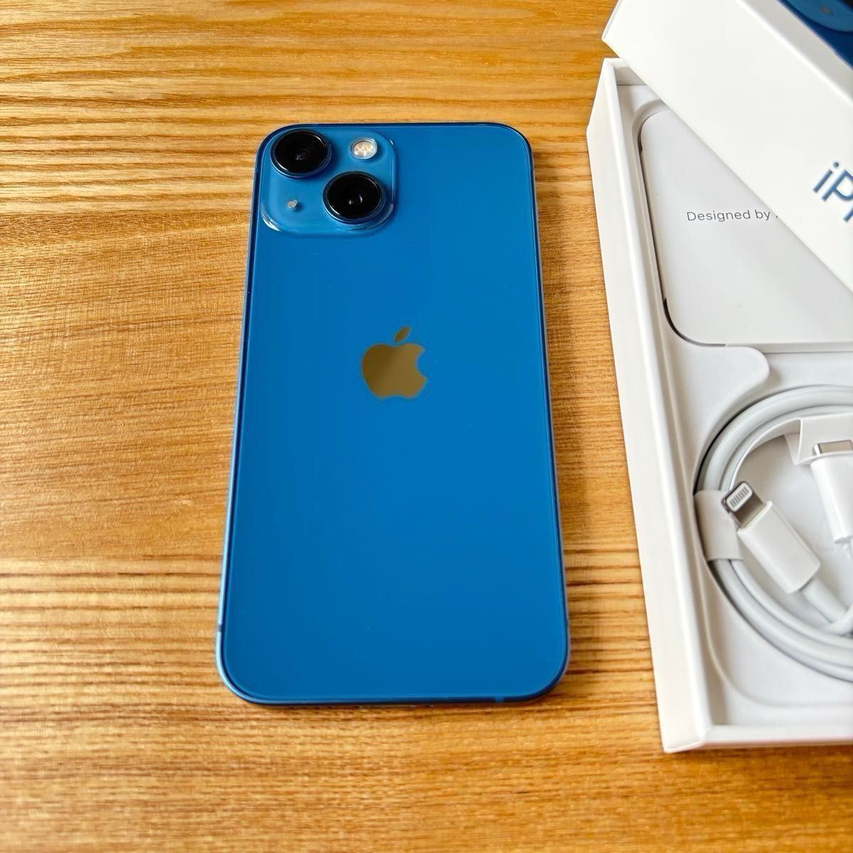 iPhone13mini本体端末128 美品 傷なし 傷なし・付属品あり・動作良好】iPhone13mini 128GB ブルー SIM