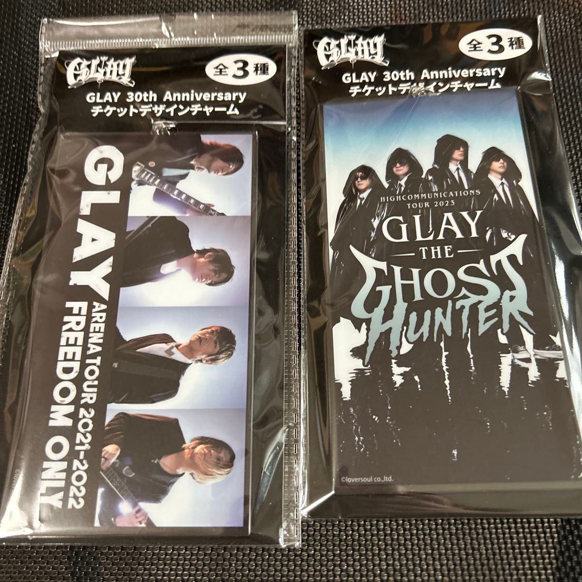 GLAY 30th デザインチャーム、ストラップ コンプセット GIGO限定 GLAY 30thAnniversary チケットデザインチャーム キーホルダー 2