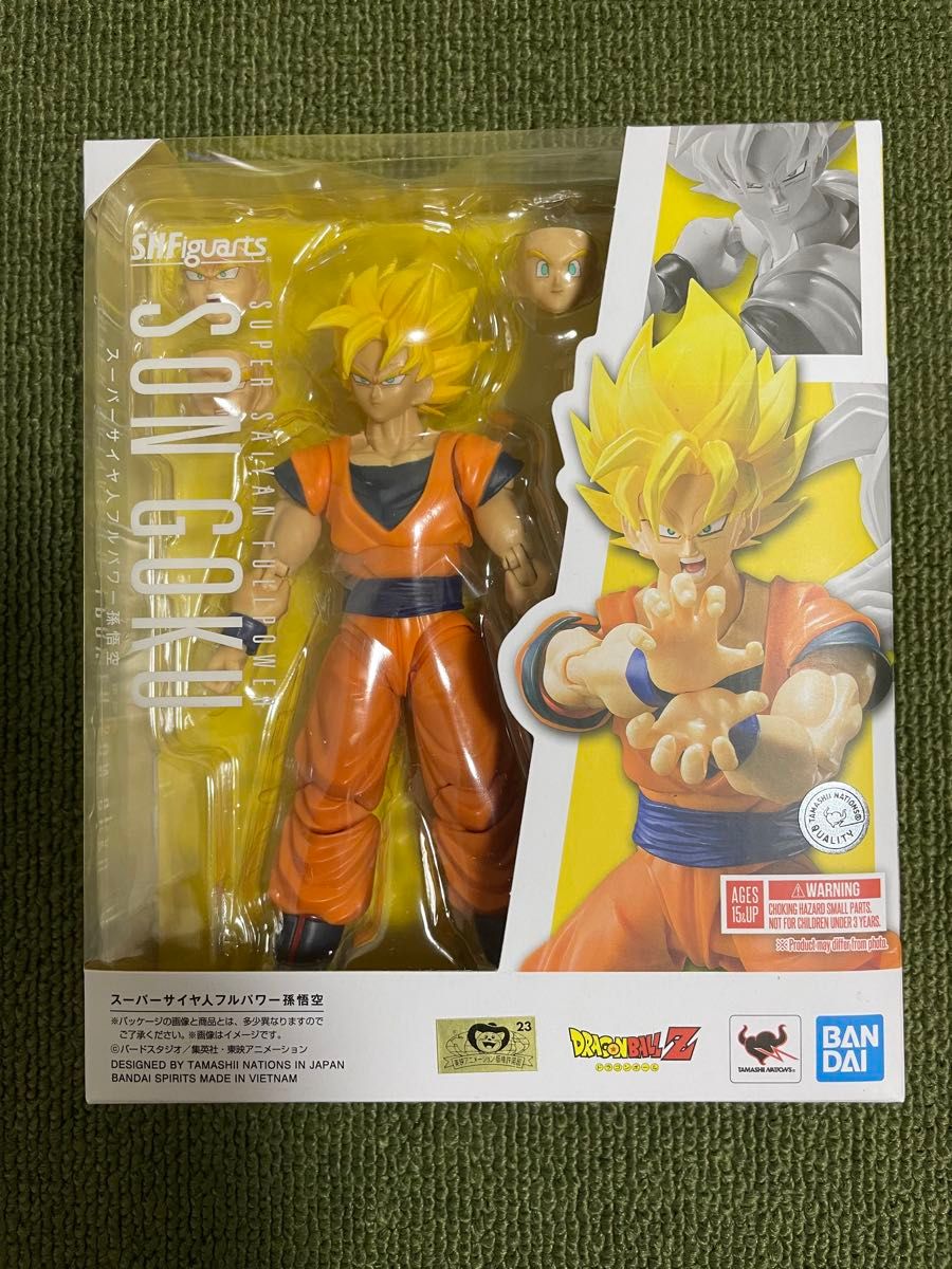 未開封!ドラゴンボールスーパー フィギュア 人形 未開封 S H Figuarts スーパーサイヤ人フルパワー 孫悟空