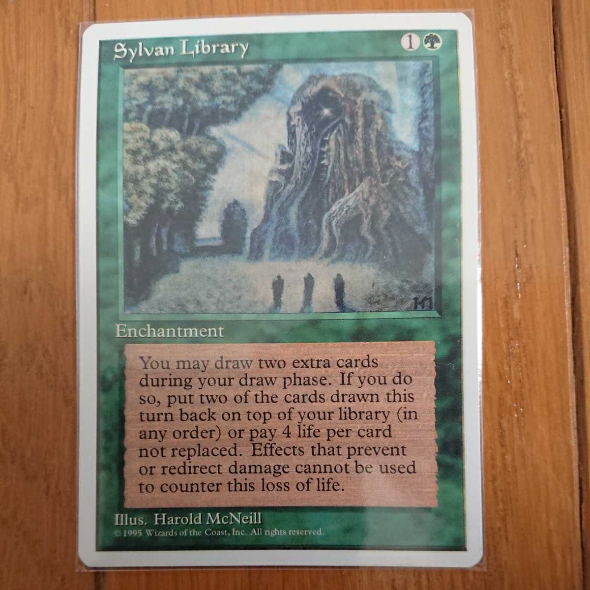 第1位獲得!】 送料無料 MTG 【EN】《森の知恵/Sylvan Library》[4ED