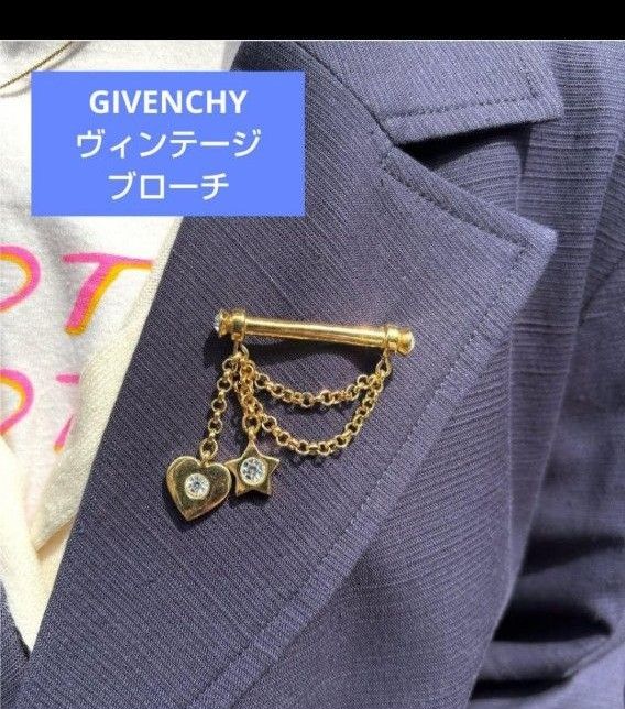 GIVENCHY ジバンシィ ヴィンテージブローチ GIVENCHY ジバンシィ ヴィンテージブローチ ハート 星チャーム