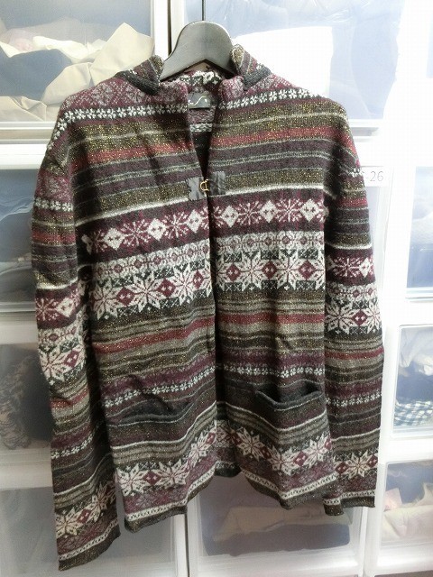 kolor cut and sewn sweater cardigan 1 border #8WCM-NO1301 color 